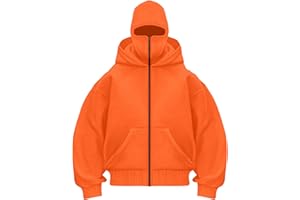 Balaclava Hoodie with Built in Balaclava, Double Zipped Hoodie with Mask Unisex