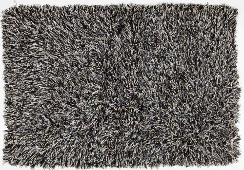 Beautiful Shag Area Rug Carpet - Soft No Shedding Rug - Modern and Contemporary Style - Handmade with Imported Quality Wool - Serves to Adorn Your Living Room and Bedroom - Black and White 3.83'x5.75'