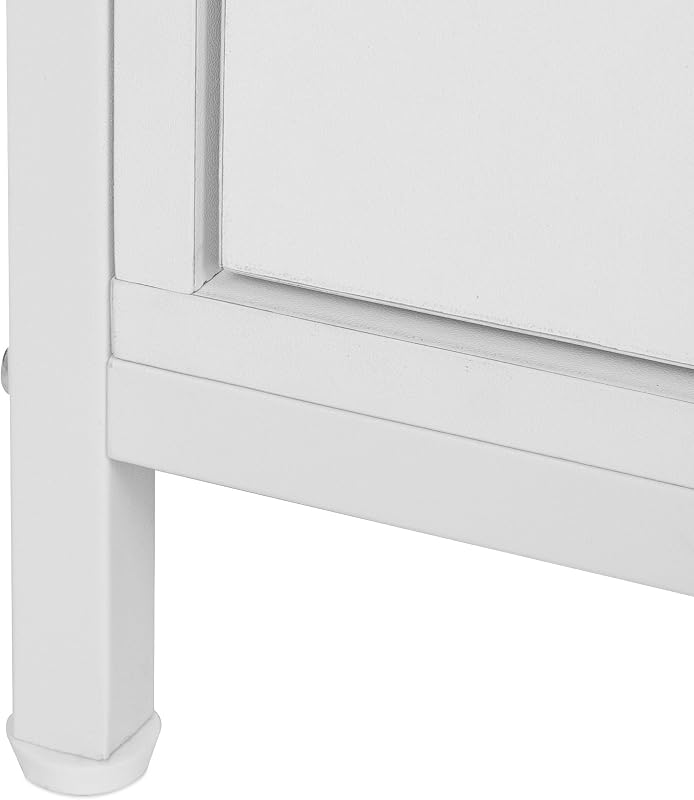 Mueble TV, 2 Huecos y 2 cajones, para TV hasta 55", 50 x 120 x 40 cm, Blanco