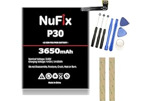 NuFix Battery Replacement for Huawei P30 3650mAh Compatible Replacement Battery Kit HB436380ECW P30 (Basic Kit)