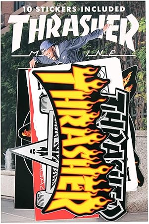 Amazon Co Jp スラッシャー Thrasher Magzine 10種ワンセット ステッカー シール 10 Sticker Pack 車 バイク