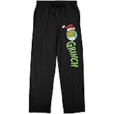 Bioworld The Grinch Santa Hat Adult Black Sleep Pajama Pants