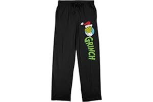 Bioworld The Grinch Santa Hat Adult Black Sleep Pajama Pants