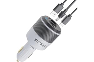 Starlink Mini Car Adapter, 3-in-1 Car Charger for Starlink Mini, 12V to 24V DC Step Up Converter with Dual USB Ports, Cigaret