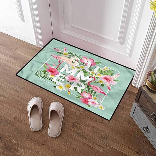 Custom&blanket Door Mat Floral Front Door Entrance Outside