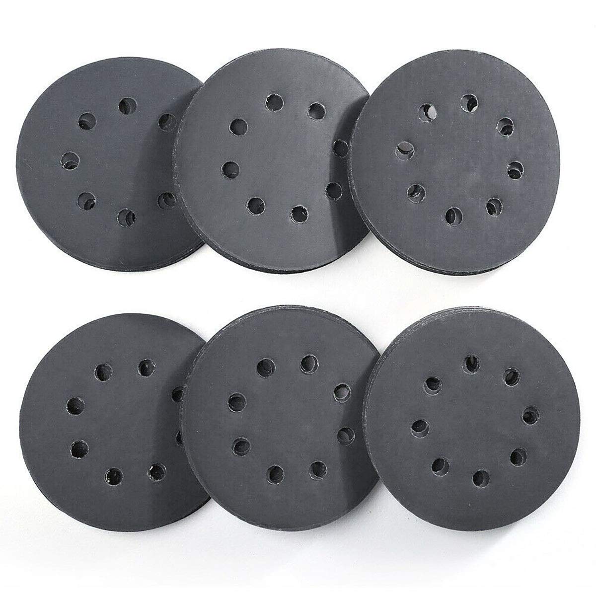 125mm Sanding Discs 8 Holes Hook and Loop Silicon Carbide Sandpaper Dry Wet 400 600 800 1200 1500 2000 Grits for Sanding Grinder Polishing, Woodworking or Automotive, 60 Pcs
