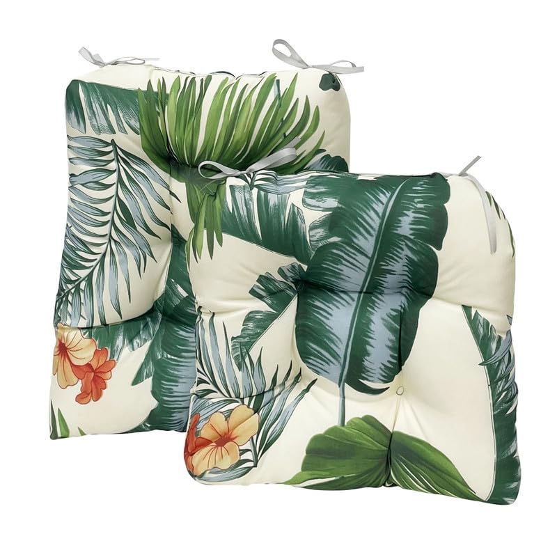 LiveGo Garden Bench Cushion 2/3/4 Seater Soft Outdoor Waterproof Patio Lounger Bench Swing Hammock Pad with Backrest (43 * 43 * 53CM, Floral Print)