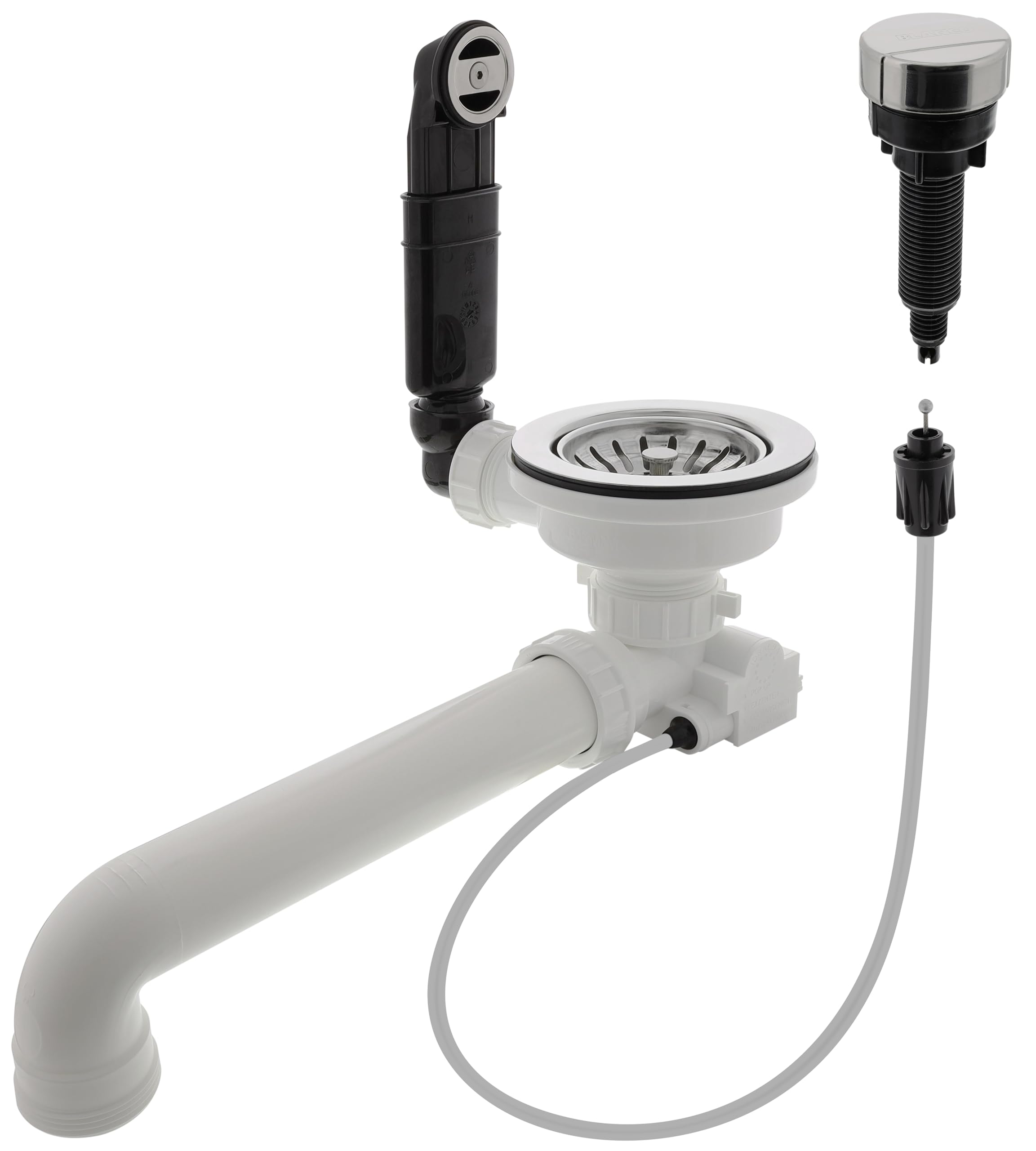 BLANCO 3½'' Waste Fitting with Remote Waste Control | Recommended for BLANCO Classic, DALAGO, Elon, METRA, NOVA, RONDOVAL and ZIA Sinks | Easy Installation & high Durability