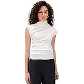 Ganni Women's Stretch Cotton Ruched Top