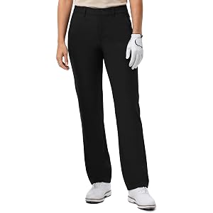 M MAELREG Women's Golf Pants with Belt Loops Stretch Straight Leg Regular Fit Work Business Slacks Travel Casual Dress Pants
