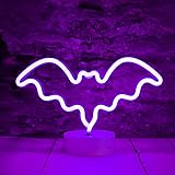LED Neon Bat Lights Purple, Bat Shape Neon Signs