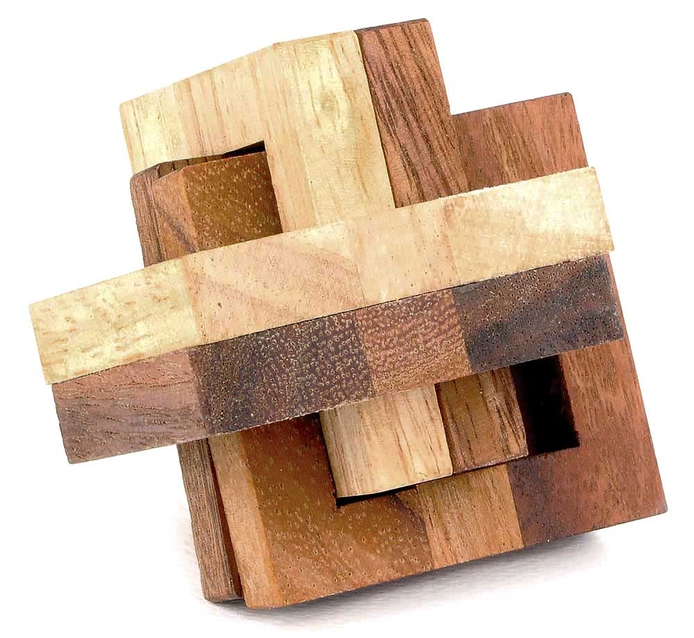 Logica Puzzles Art. Vincian Knot - 3D Wooden Brain Teaser - Difficulty 5/6 Incredible - Leonardo da Vinci Collection