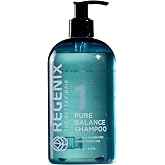 Regenix Pure Balance Shampoo for Oily to Normal Hair, Invigorates Scalp, Cleanses Hair of Pollution, Toxins &amp; Residues, Free of Sulfates, Parabens, Dyes - 16 Oz