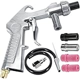 Jewboer Sandblaster Air Siphon Feed Blast Gun Nozzle Steel Tips Abrasive Sand Blasting Derusting
