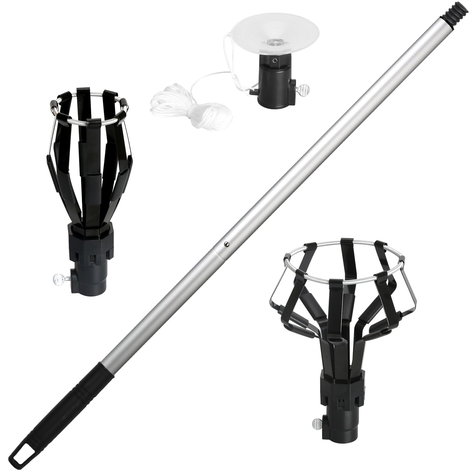 Photo 1 of Uniarmoire 12 FT Light Bulb Changer for High Ceilings, Light Bulb Pole Changer for High Ceilings, Light Bulb Changer with Baskets and Suction Cup, Light Bulb Removal Tool for Household