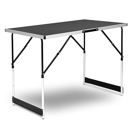 WOLTU® Campingtisch Klapptisch Gartentisch Arbeitstisch Balkontisch höhenverstellbar Aluminium Stahl MDF