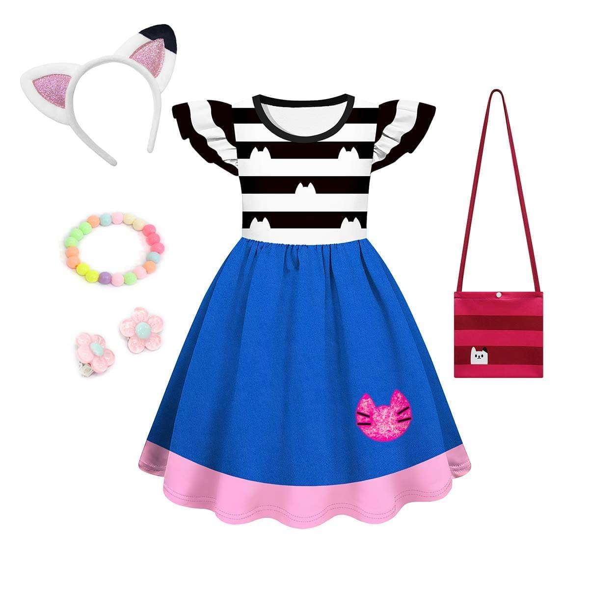 Photo 1 of Girl Kids Rainbow Tutu Dress Toddlers Birthday Outfits Set for 4-8 YearsLPNPMER5213835
