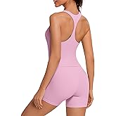OMKAGI Workout Sets for Women Cute Square Neck Tank Tops Booty Biker Shorts Outfits