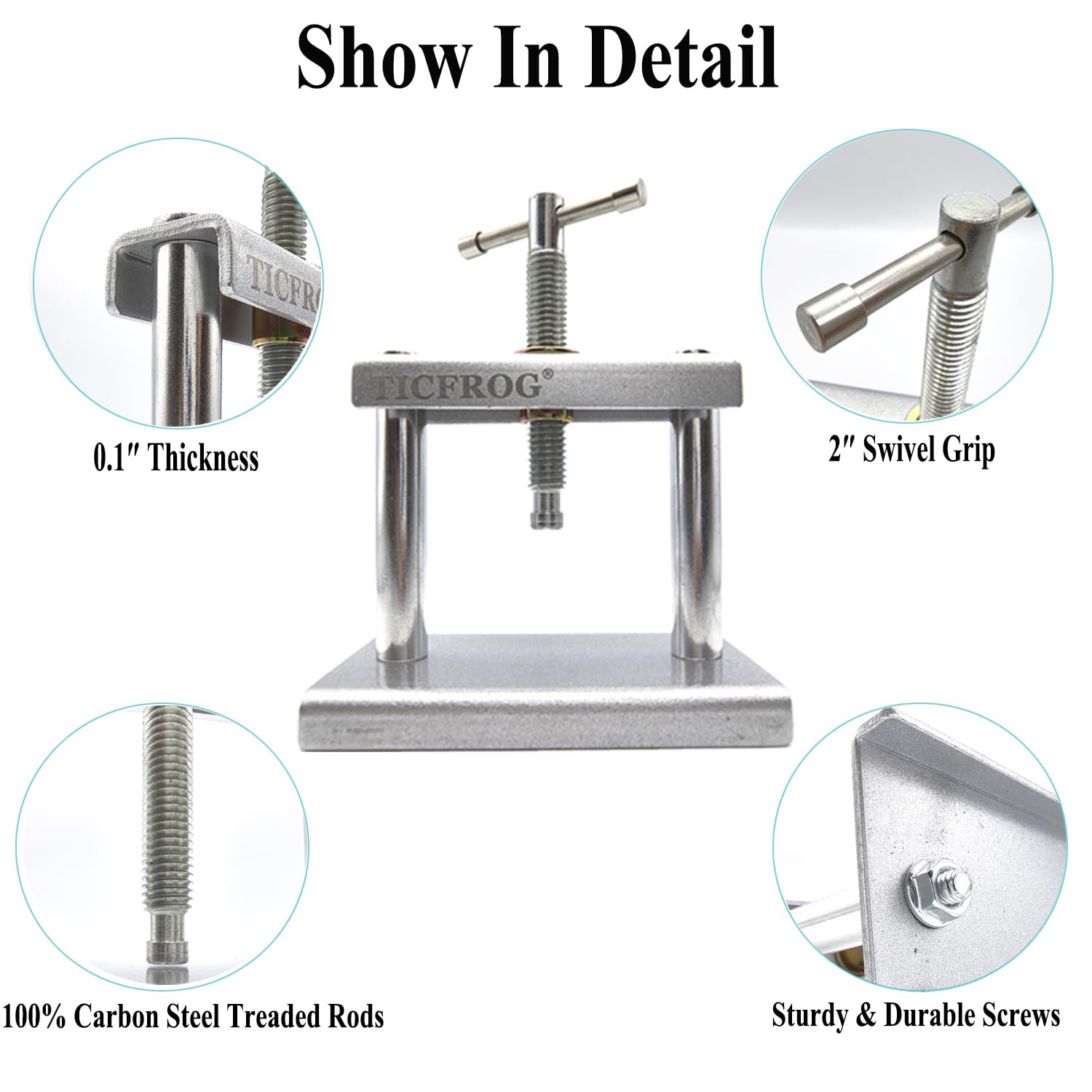TICFROG Watch Press Tool, Back Case Closer for Closing The Cover, Watch Battery Replacement, Repair Kit for Wristwatches with 18PC Molds, Compatible with Round Square Rectangular Dials and Backs
