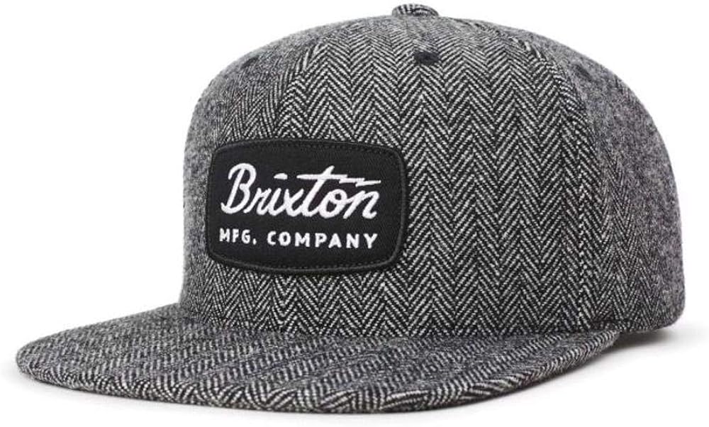 Brixton Men's JOLT Medium Profile Snapback HAT, Black Herringbone, O/S: Clothing