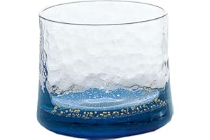 Toyo Sasaki Glass 10790 Japanese Sake Glass, Blue, 4.6 fl oz (130 ml), Edo Glass, Yachiyo Kiln Cup, Made in Japan