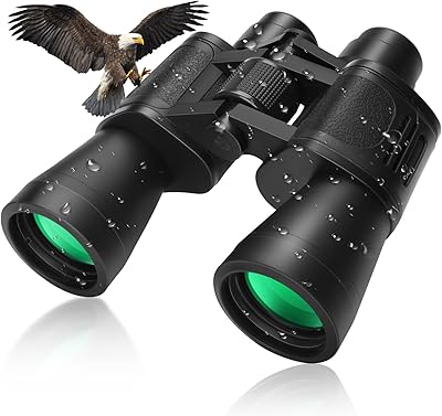 20x50 High Powered Binoculars for Adults, Waterproof Compact Binoculars with Low Light Vision Easy Focus for Bird Watching Hunting Travel Stargazing Cruise with Carrying Bag