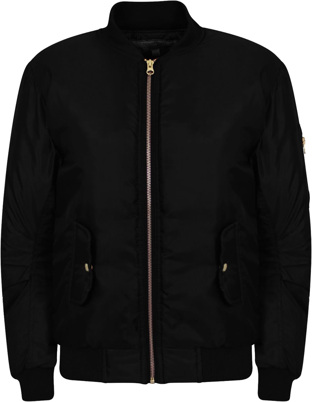 AEL Aelstores. Boys Girls Kids Bomber Jacket Plain Ma1 Quilted Front Button Pockets