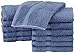 Amazon Brand – Pinzon Organic Cotton Bathroom Washcloths, Set of 12, Indigo Blue