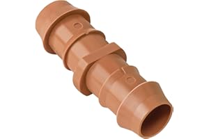 WZFLRUA 20 Pack 1/2 Inch Drip Irrigation Coupling Fittings - 17mm 1/2'' Drip Line Barbed Coupler Connectors for 1/2 Inch Drip Irrigation Tubing (0.600'' ID) Irrigation System Attachment Parts