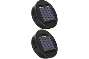 MISAWCE 2 Pack Solar Lanterns Replacement Tops, Solar Lights Replacement Parts for Outdoor Hanging Lanterns Table Lights, Waterproof Round Solar Lanterns Replacement Accessories（3.15 inch）