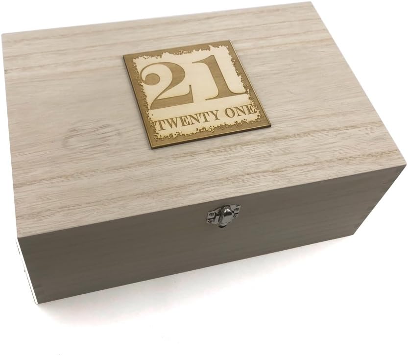 21st Birthday Gift Large Memories Keepsake Box