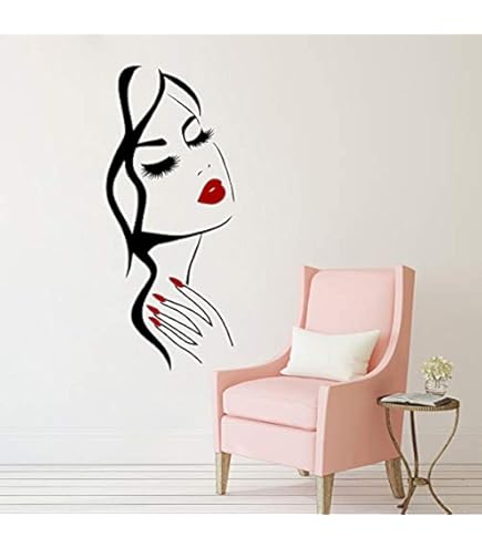 Hair Wall Decal Beauty Salon Stickers Decals Vinyl Hair Girl Woman Decor MN736