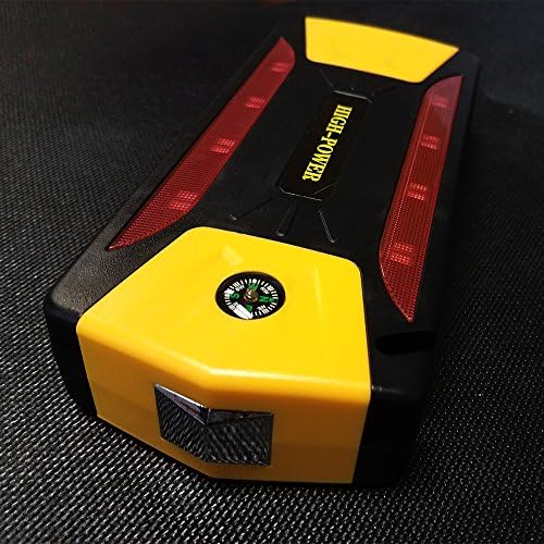 MWGEARS MWG-C226 12V 14000mAH 600A Peak Portable Car Jump Starter Portable Charger Power Bank Booster Built-in LED Flashlight Advanced Safety Protection, w/ 4 USB Port and LED Display, Leather Bag
