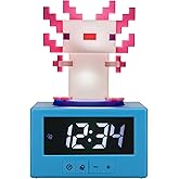 Paladone Minecraft Axolotl Digital Alarm Clock with Night Light – Officially Licensed Gaming Decor, for Kids & Teens’ Bedrooms, Game Rooms, Minecraft Fans