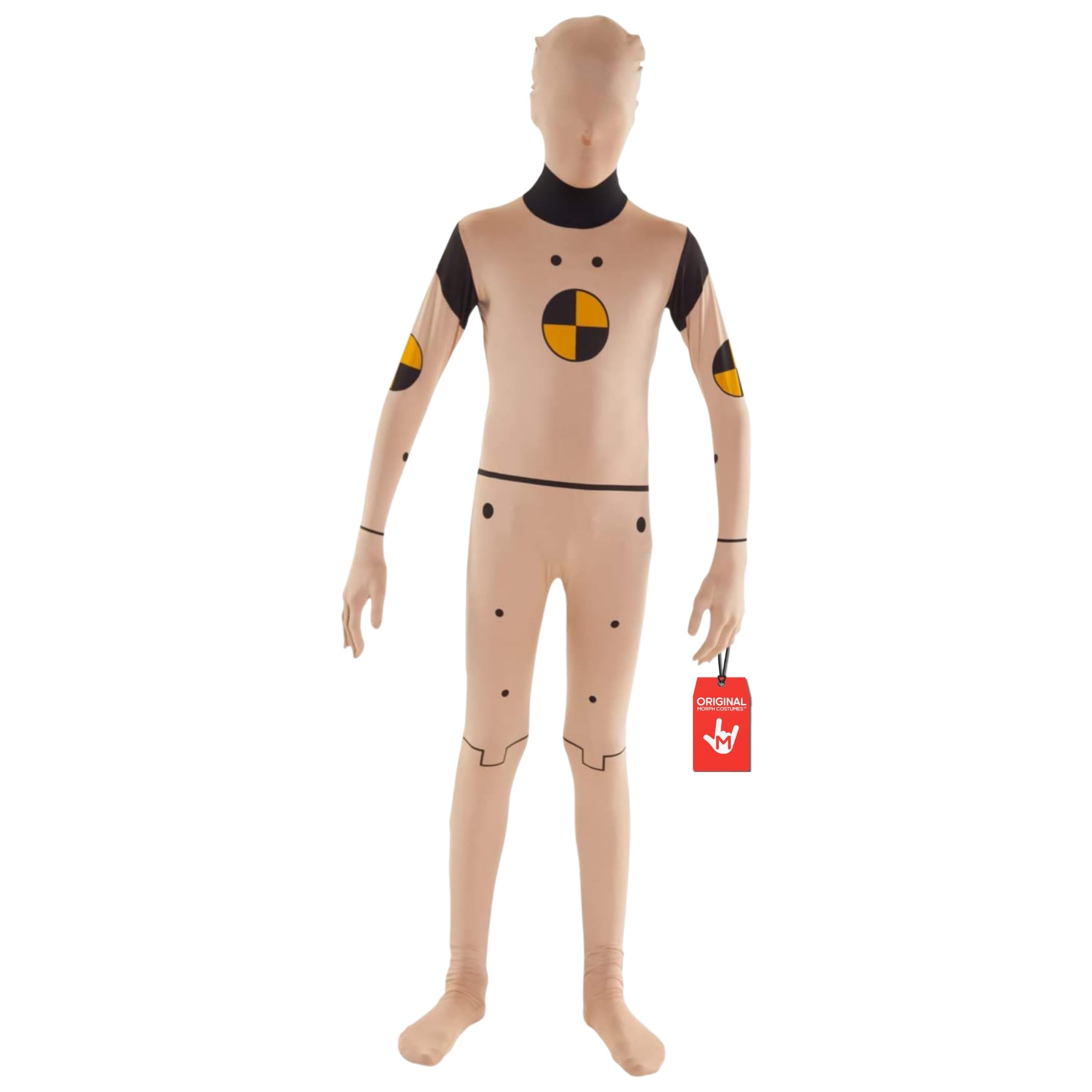 Morphsuits Kids Crash Test Dummy Costume Funny Halloween Outfit for Kids - Unique Crash Dummy Dress-Up Costume, Medium
