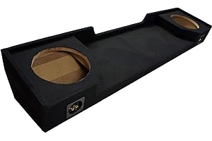 American Sound Connection Compatible with Chevy C/K Silverado or GMC Sierra Full Size Extended Cab Truck 1988-1998 Dual 10" Subwoofer Sub Box Speaker Enclosure Carpet