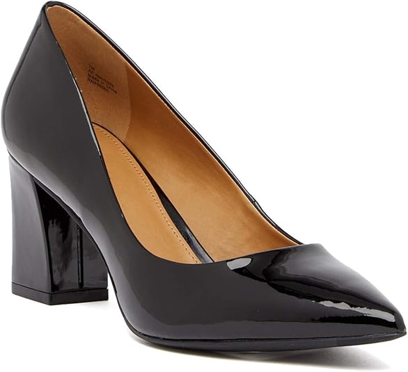 block heel wide width pumps
