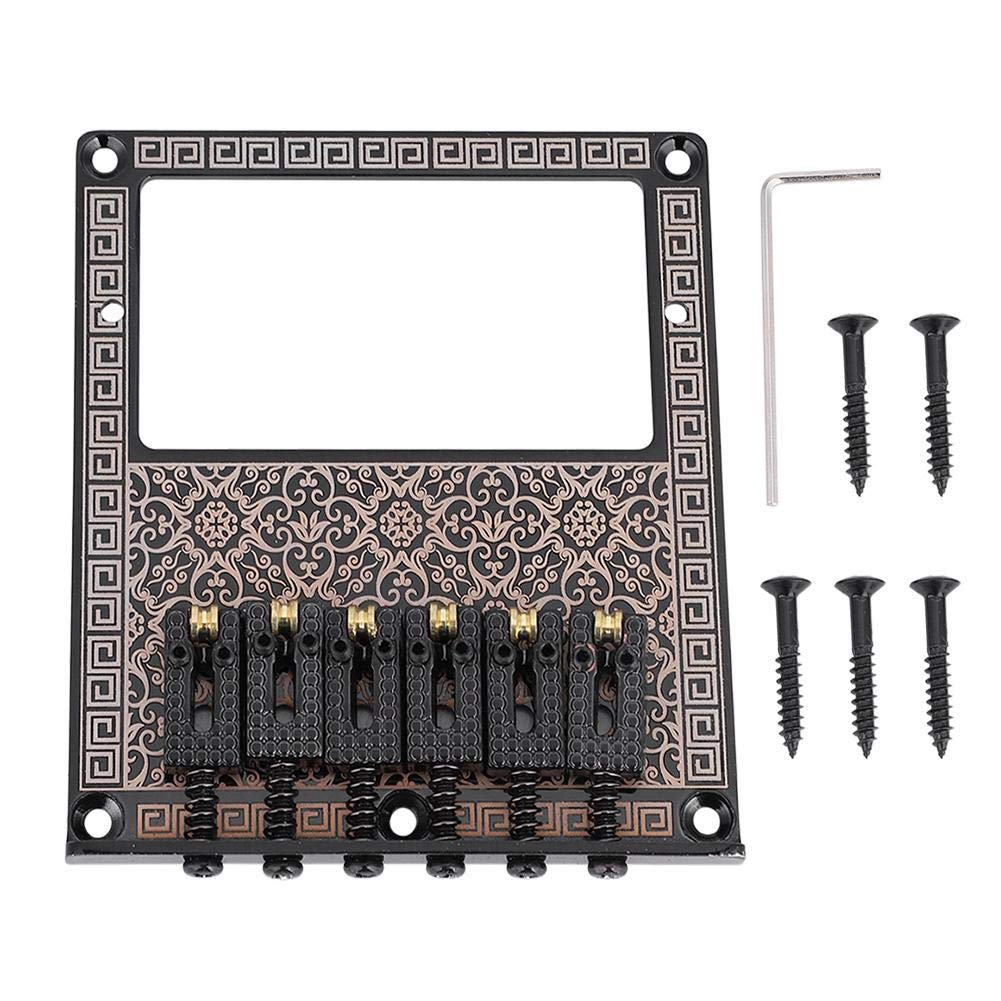 Guitar Bridge, Saddle Guitar Bridge Humbucker Pickup Slot for TL Telecaster Electric Guitars.(Black Kaleidoscope) Musical Instrument Accessories