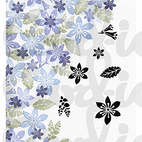 Card-io CDMAFR-01 Freesia and Violet Clear Stamp Set, Synthetic Material, 17.4 x 10 x 0.3 cm