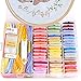 Innocheer Embroidery Starter Kit, Cross Stitch Kits for Beginners with Storage Box, 50 Color Threads, 1 pcs Bamboo Cross Stitch Hoops, 1 Pieces 14 Count Cloth Reserve Aida and Cross Stitch Tools