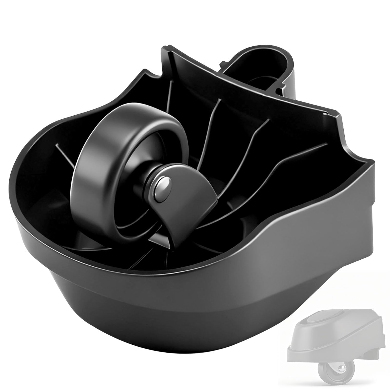 Photo 1 of 12388 Foot Caster & 12293 Caster Wheel Compatible with Ridgid 6 & 16 Gal Wet/Dry Vacuum, Used for Plate-Casters Fits WD16650 WD06350 WD1665M WD1635 Models