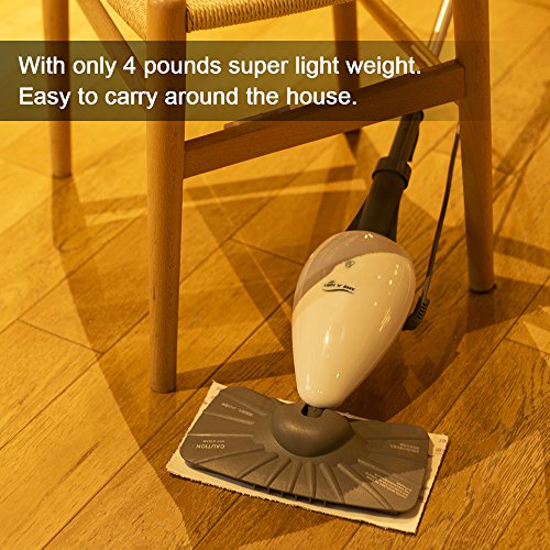 Steam Mops - Steam Floor Cleaner 4 Pound Compact Steam Mop for Tile Hardwood Floor Cleaning, 1 Washable Microfiber Mop Pad Included