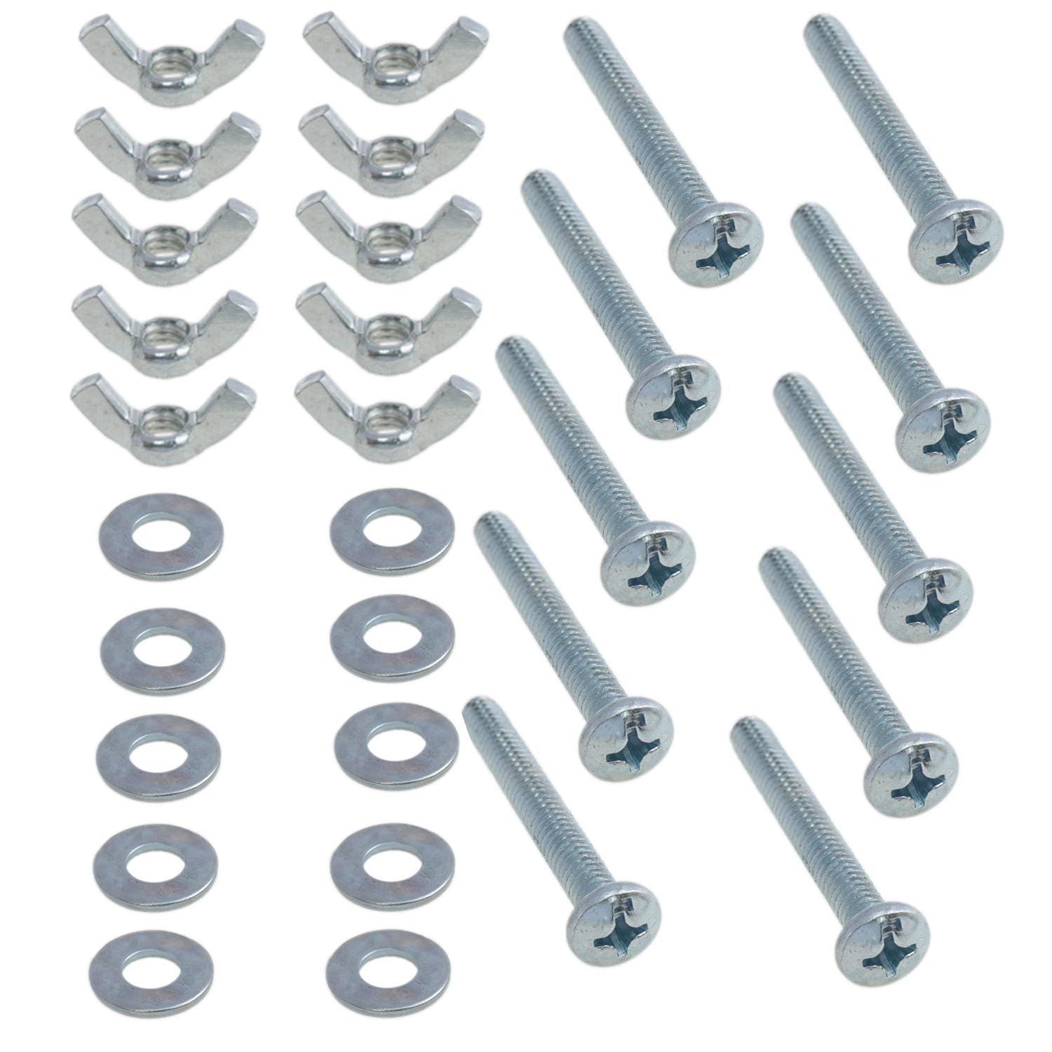 Photo 1 of Meuey Lyot 1/4"-20-2" Screw Bolts and Wing Nut Kit Wing Nuts and Bolts Wing Nut and Bolt Set Long Bolts Wing Bolt with Washers 10 Set