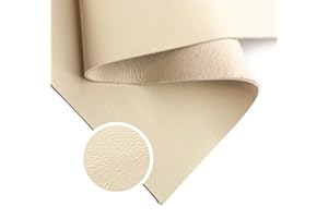 LEATHERAA ITALIAN LEATHER COMPANY Off White Lambskin Leather Fabric: Real White Leather Material for Crafting and Bookbinding depending on The Leather Size (Warm White, 12x18In/ 30x45cm)
