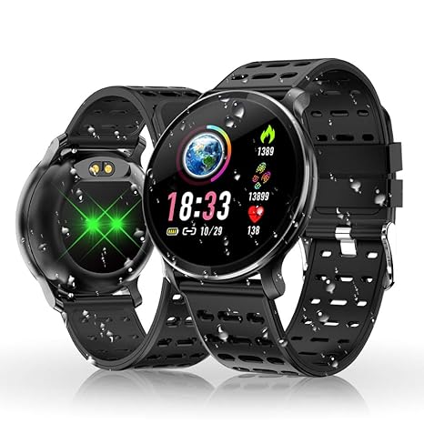 HOLALEI Smartwatch, Fitness Armband Wasserdicht Smart Watch Intelligente Fitness Tracker Aktivitäts Uhr Armbanduhr mit Pulsme