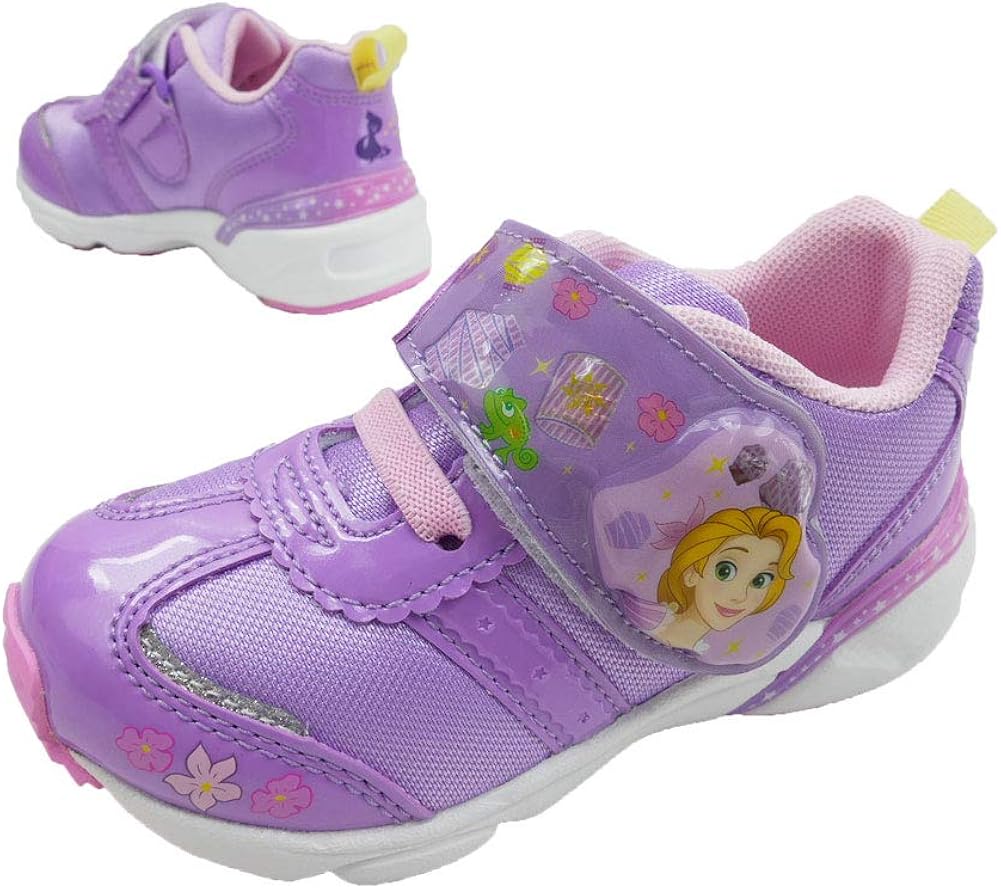 ムーンスター C1263 ディズニー プリンセス Led搭載 キッズ ジュニア スニーカー 光る靴 女の子 パープル 18 0cm Moonstar ムーンスター 運動靴 スニーカー Amazon