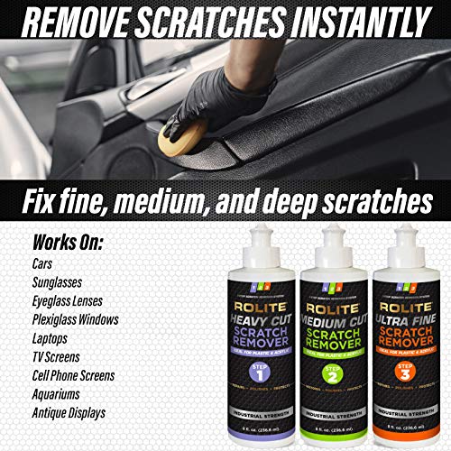 Rolite 3 Step Scratch Removal System for Clear Plastic and Acrylic