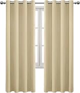 DWCN Blackout Curtains 55 x 79 Purple? Light Beige Thermal Insulated Panels 2