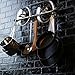 Stainless Steel Gourmet Kitchen 23.25 Inch Wall Rail Pot Pan Utensil Lid Rack Storage Organizer with 10 S Hooks