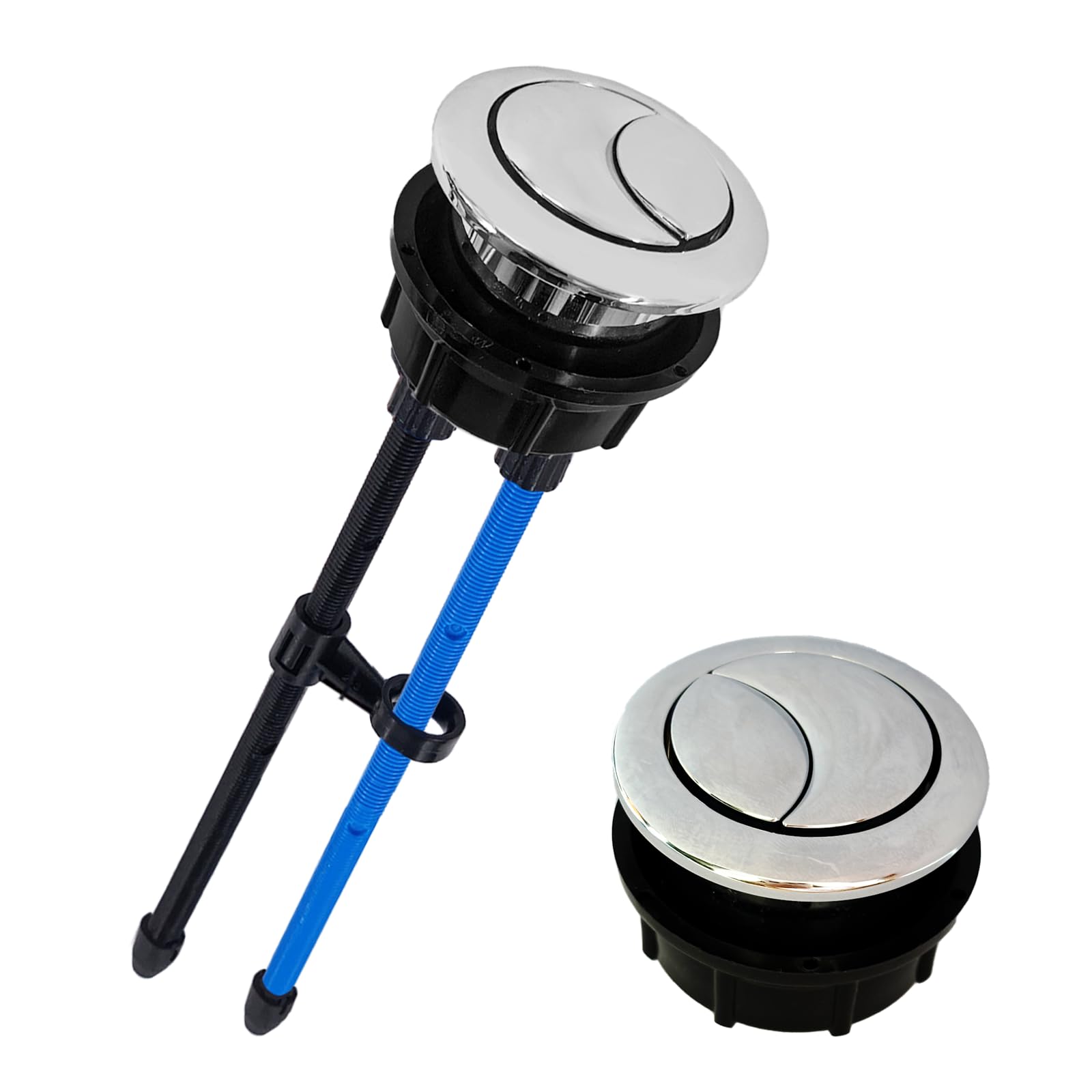 Photo 1 of 1.5in/38mm Toilet Tank Button Thread Diameter Toilet Push Button,Adjustable Dual Push Flushing Button Replacement Compatible with Glacier Bay Aquasource TOTO, American Standard,Geberit